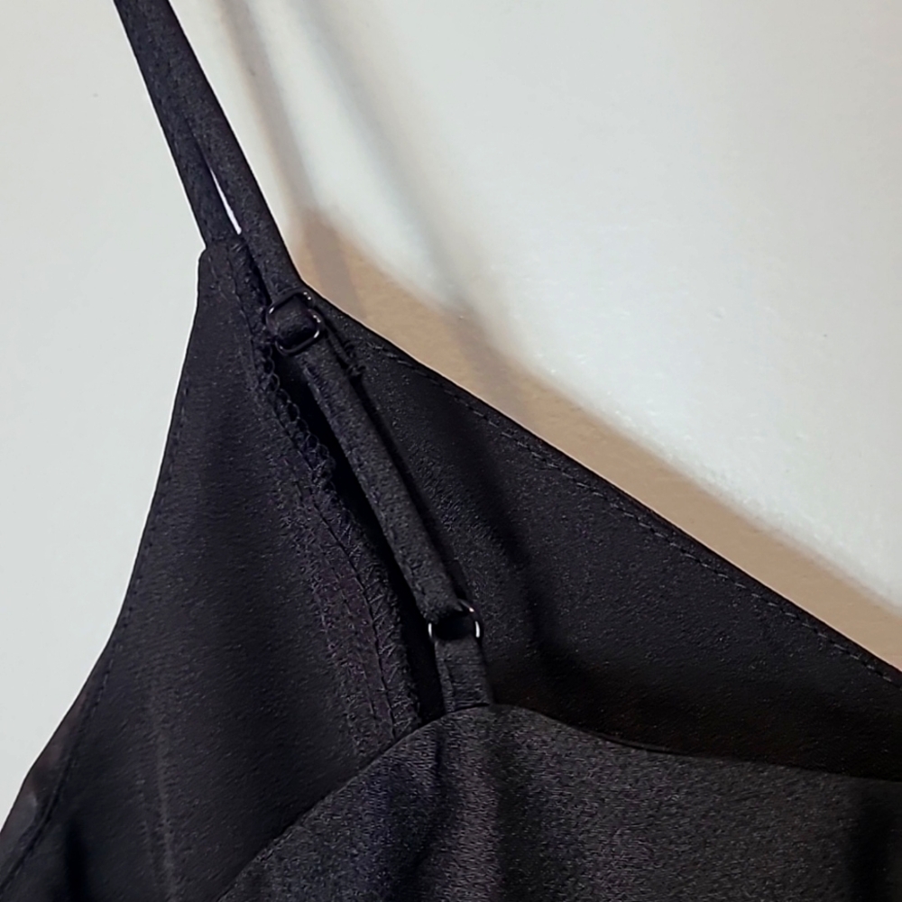 Express Black Crop Tank Top‎ Satin Size XS - Picture 6 of 6